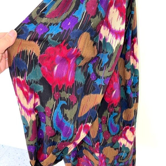 Emanuel Ungaro Solo Donna Dress Womens Size 8 Vintage Wool Velvet Rayon Black - Picture 14 of 14